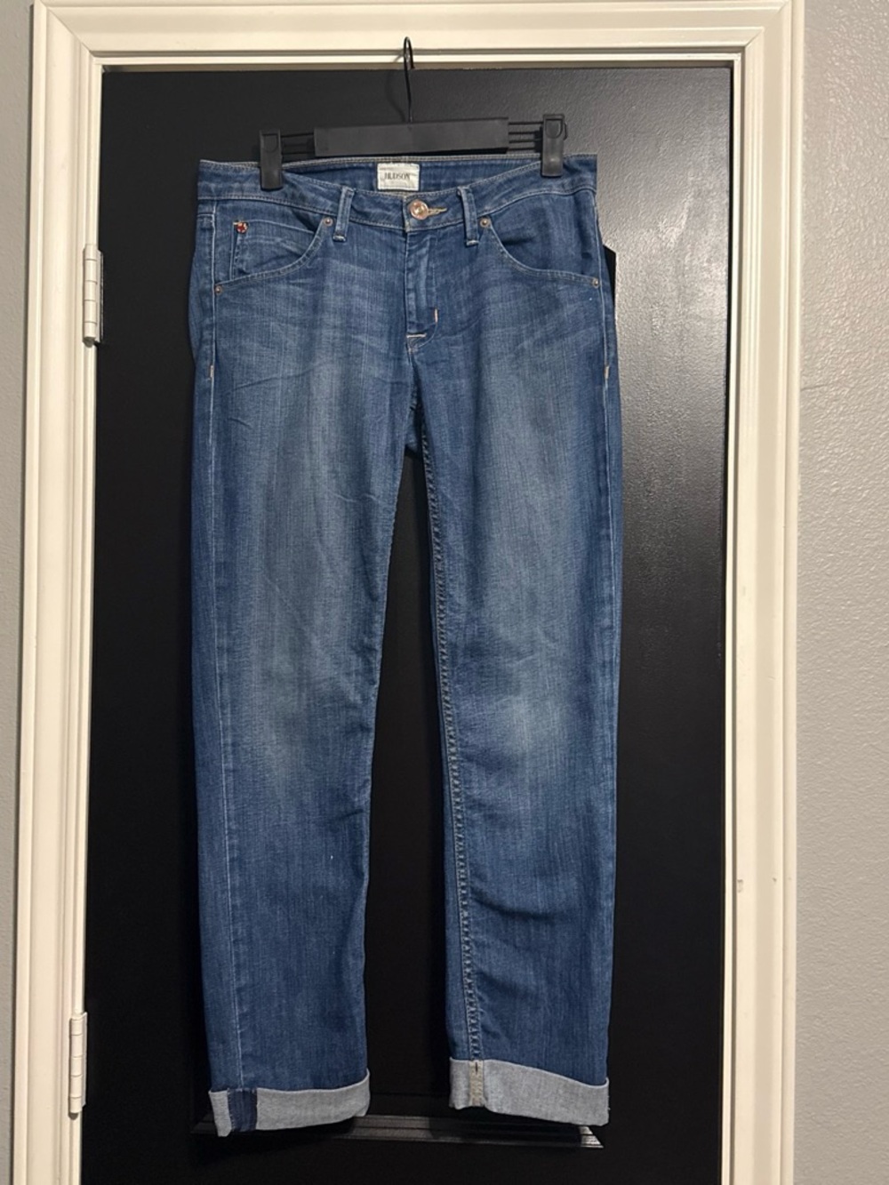 Hudson Blue Straight-Leg  Crop Jeans